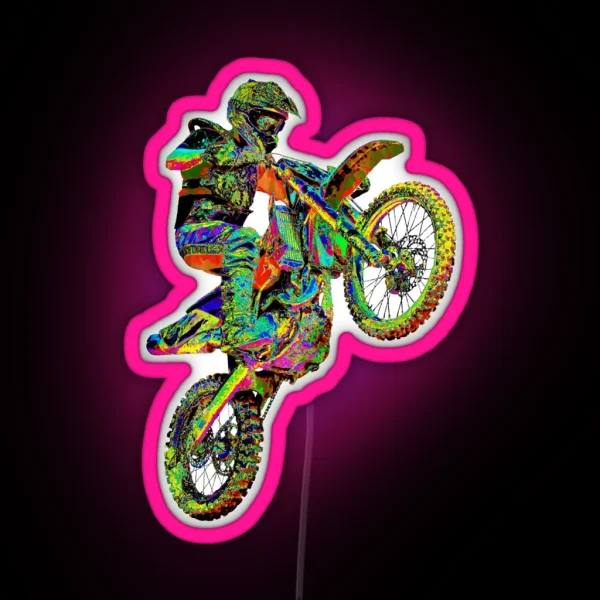 Motocross 1 RGB Neon Sign