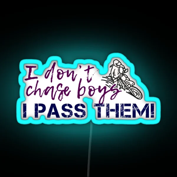 Motocross For Girls Ride Like A Girl Braap RGB Neon Sign