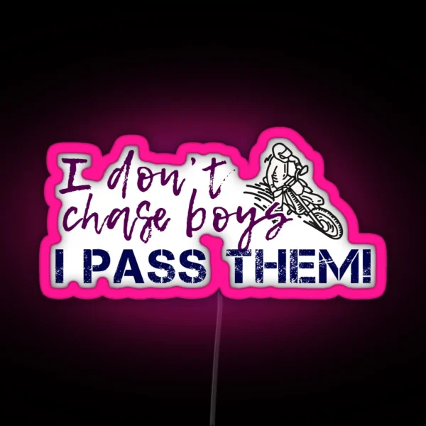 Motocross For Girls Ride Like A Girl Braap RGB Neon Sign