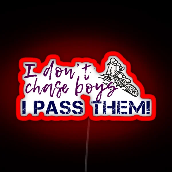 Motocross For Girls Ride Like A Girl Braap RGB Neon Sign