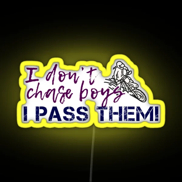 Motocross For Girls Ride Like A Girl Braap RGB Neon Sign