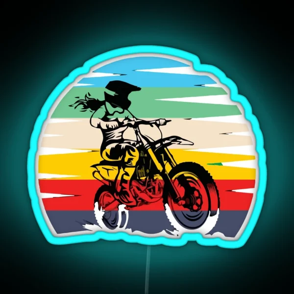 Motocross Girl RGB Neon Sign