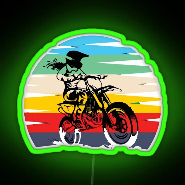 Motocross Girl RGB Neon Sign