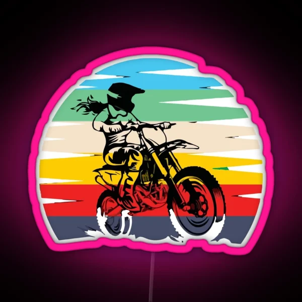Motocross Girl RGB Neon Sign