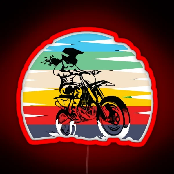 Motocross Girl RGB Neon Sign