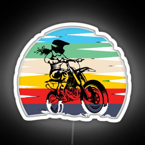 Motocross Girl RGB Neon Sign