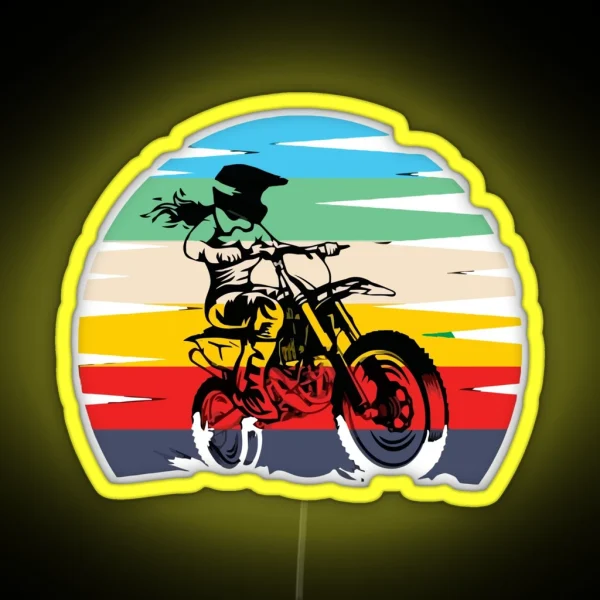 Motocross Girl RGB Neon Sign
