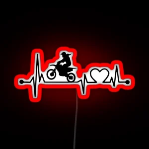 MOTOCROSS HEARTBEAT RGB Neon Sign