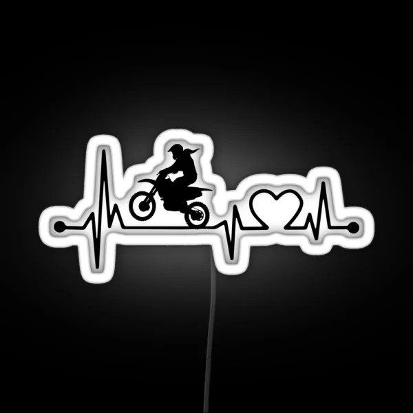 MOTOCROSS HEARTBEAT RGB Neon Sign
