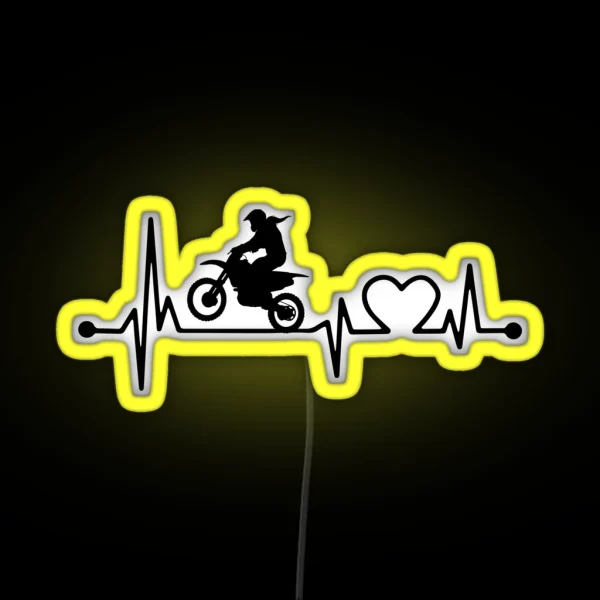 MOTOCROSS HEARTBEAT RGB Neon Sign