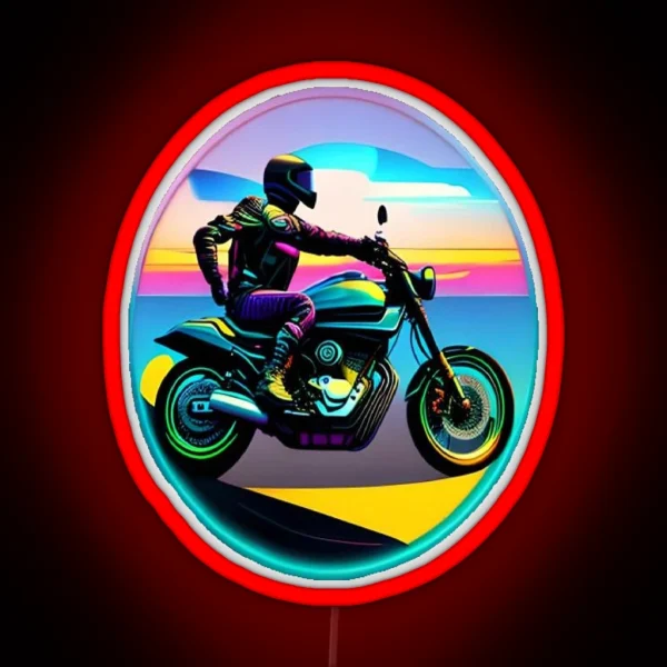 Motocycle Dad RGB Neon Sign