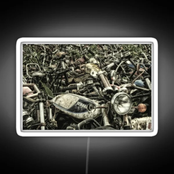 Motocycle Graveyard RGB Neon Sign