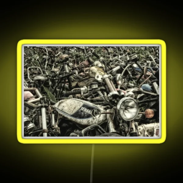 Motocycle Graveyard RGB Neon Sign