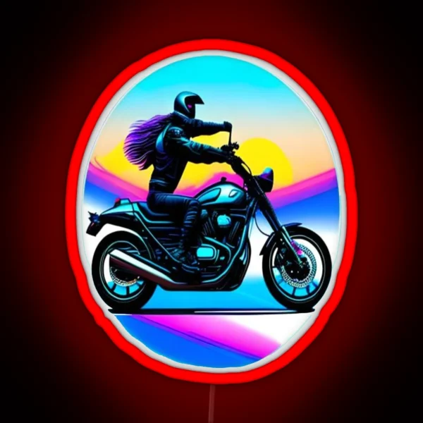 Motocycle Lover RGB Neon Sign