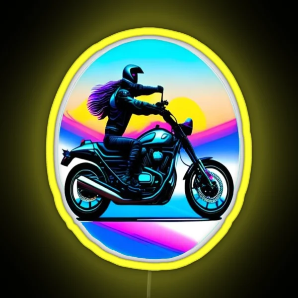 Motocycle Lover RGB Neon Sign