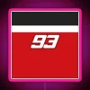 MotoGP motorcycle racing on a track with an RGB neon sign - vibrant pink collection.