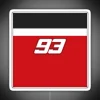 MotoGP motorcycle racing track with a neon RGB sign, number 93, white.