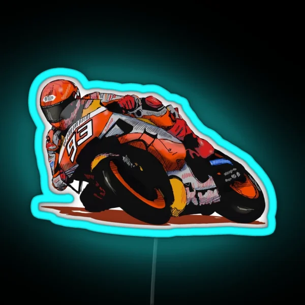 Motogp Rider RGB Neon Sign
