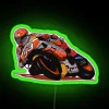 MotoGP Rider Neon Sign in RGB Green