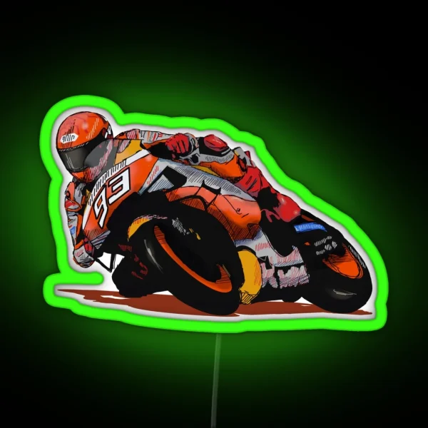 Motogp Rider RGB Neon Sign