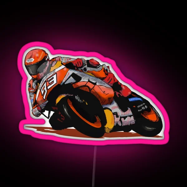 Motogp Rider RGB Neon Sign