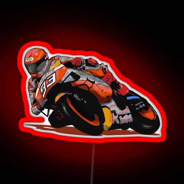 Motogp Rider RGB Neon Sign