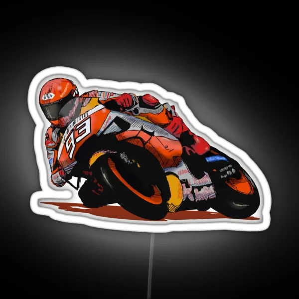 Motogp Rider RGB Neon Sign