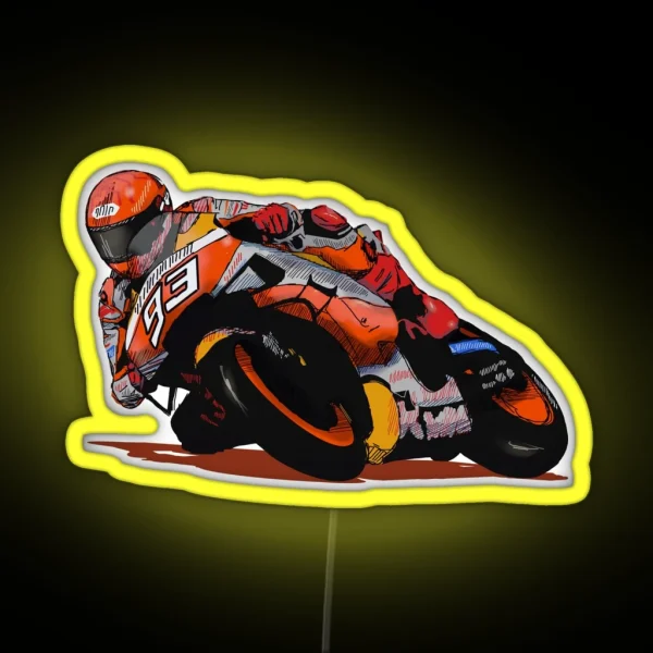 Motogp Rider RGB Neon Sign
