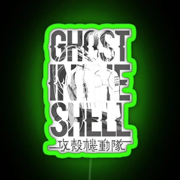 Motoko Behind Text RGB Neon Sign