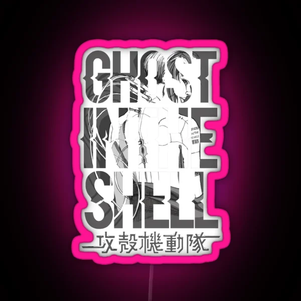 Motoko Behind Text RGB Neon Sign