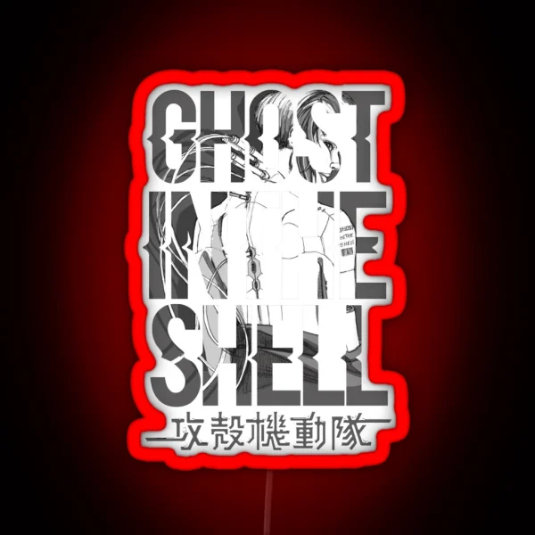 Motoko Behind Text RGB Neon Sign