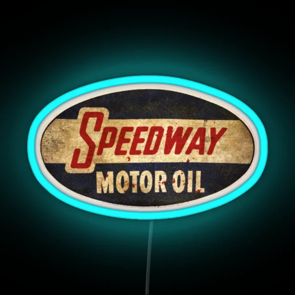 Motor Oil Ledpeedway Oil RGB Neon Sign