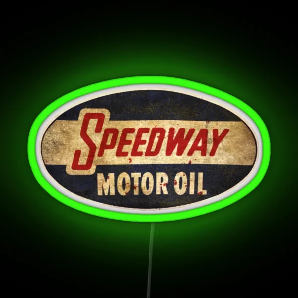 Motor Oil Ledpeedway Oil RGB Neon Sign