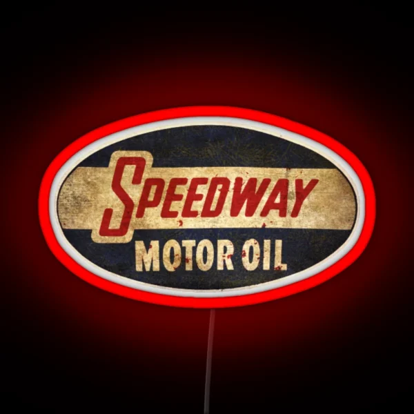 Motor Oil Ledpeedway Oil RGB Neon Sign