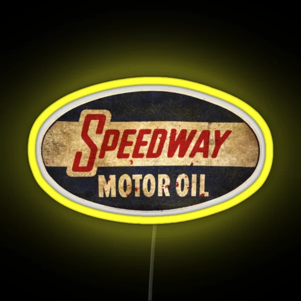 Motor Oil Ledpeedway Oil RGB Neon Sign