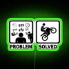 dirtbike funny problem solved led rgb neon sign green