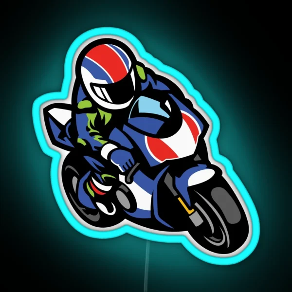 Motorcycle Art RGB Neon Sign