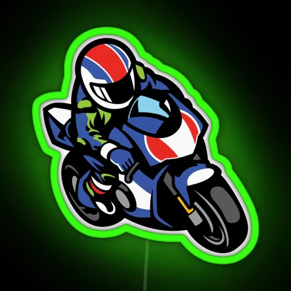 Motorcycle Art RGB Neon Sign