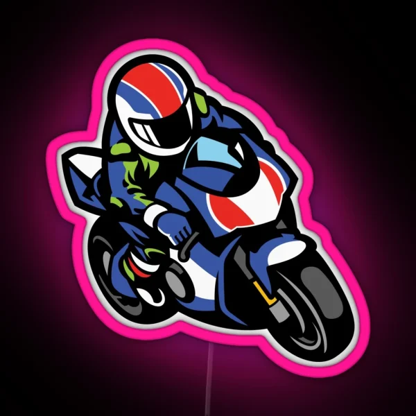 Motorcycle Art RGB Neon Sign