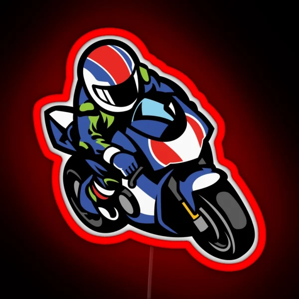 Motorcycle Art RGB Neon Sign