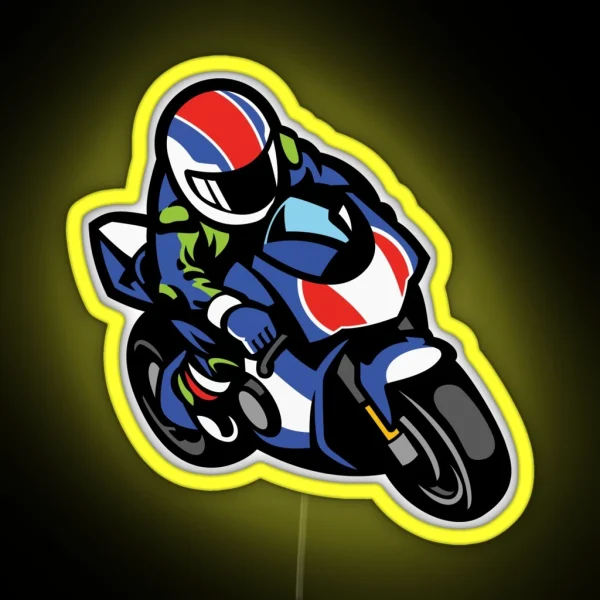 Motorcycle Art RGB Neon Sign