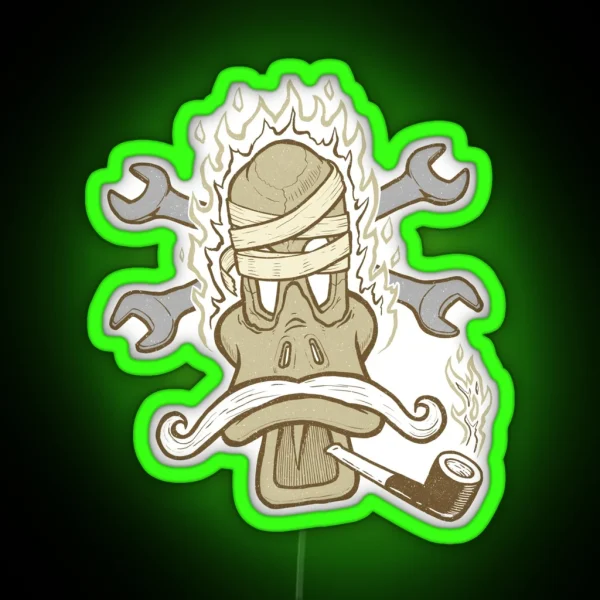 Motorcycle Bandit RGB Neon Sign