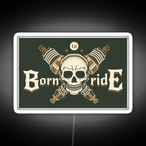 Motorcycle Born To Ride Motorcycles RGB Neon Sign