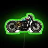 cool motorcycle neon sign green