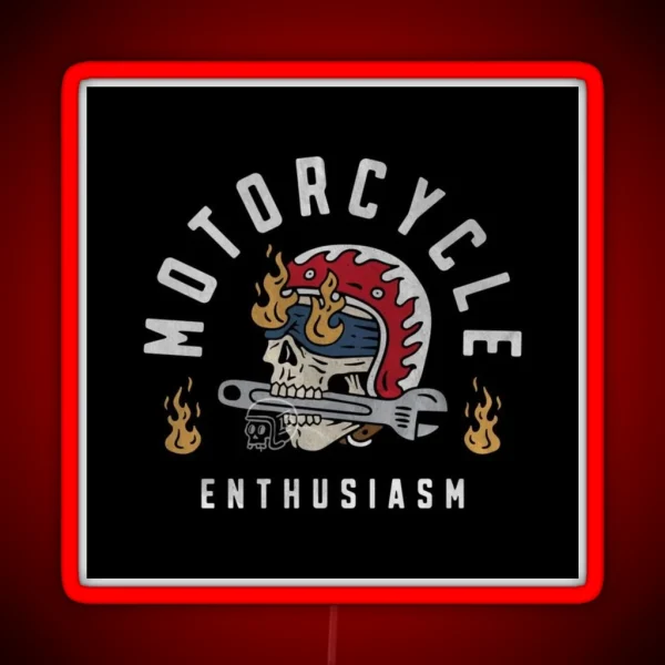 MOTORCYCLE ENTHUSIASM RGB Neon Sign