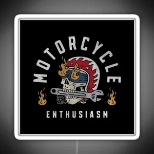 MOTORCYCLE ENTHUSIASM RGB Neon Sign