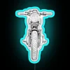 motorcycle front neon rgb blue sign