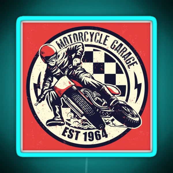 Motorcycle Garage RGB Neon Sign