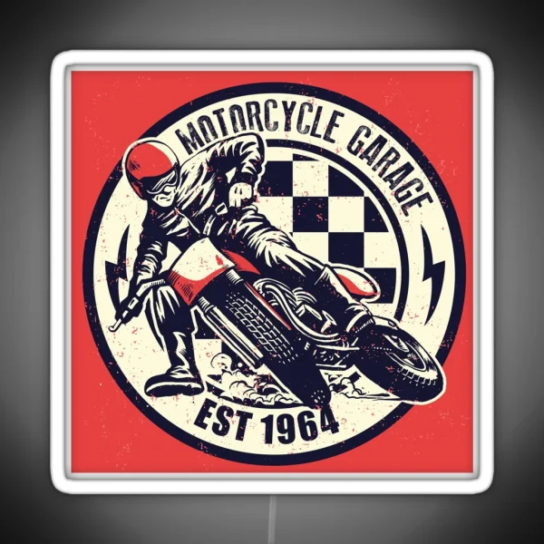 Motorcycle Garage RGB Neon Sign