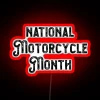 motorcycle gifts national motorcycle month neon rgb sign red